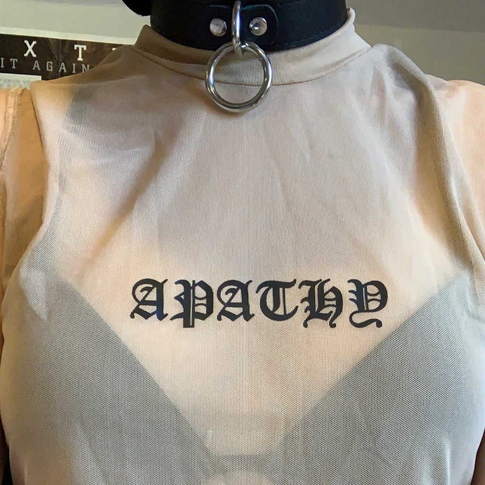 Mesh Apathy tank top